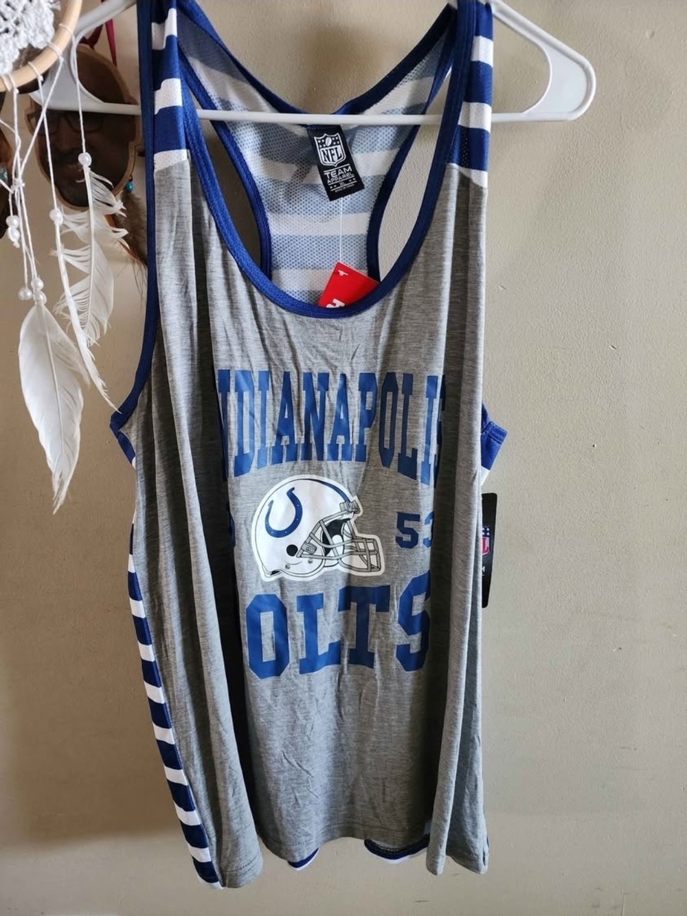 Indianapolis Colts NFL Tank Top - Grey & Royal Blue